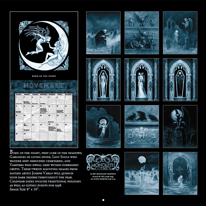 Born Of The Night Vintage Calendar